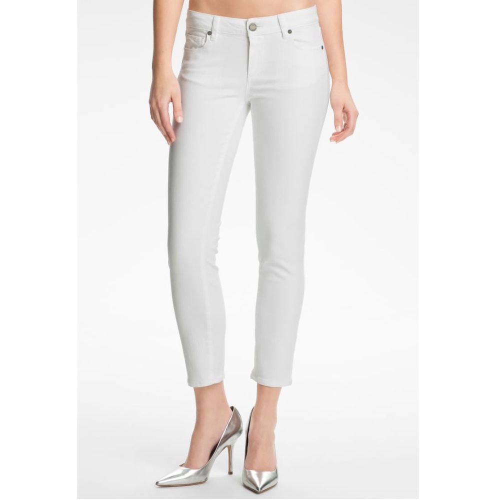 PAIGE White Ankle Crop Skinny Jeans